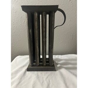 Metal Column Antique Candle Mold Dark Gray